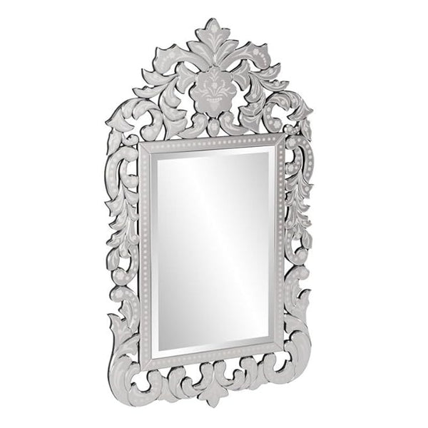 BUNGALOW MERCER – Elegant Venetian Wall Mirror | Silver Frame for Bedroom, Living Room & Entryway