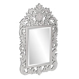 BUNGALOW MERCER – Elegant Venetian Wall Mirror | Silver Frame for Bedroom, Living Room & Entryway